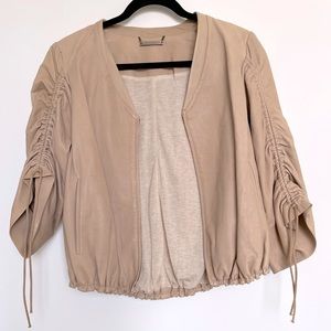 Diane Von furstenberg leather bomber jacket